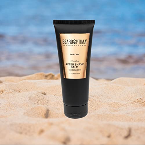Beardoptima Soother After Shave Balm For All Types Of Hair | Soothing After-Shave Moisturizer | Cruelty And Paraben Free | 3.3 Fl Oz/ 100Ml #TOP5