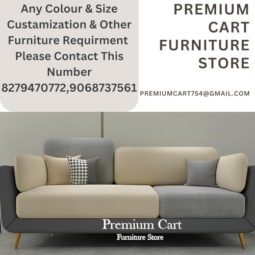 Image of Velvet Contemperory 1 Seater Sofa Couch with Cushion Chaise Lounge Sectional Perfect for Living Room & Bedroom Guests Home & Office (One Seater Brown & Beige)