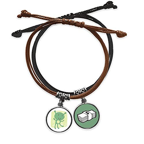Pulsera de alien y graffiti del universo en cuero para tus looks urbanos diarios