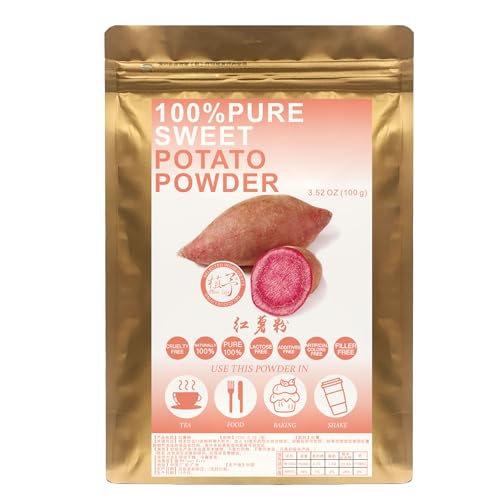 Plant Gift 100% Sweet Potato Powder 100G/3.25oz 红薯粉, Non-GMO, kein Füllstoff, keine Zusatzstoffe, natürliche Süßkartoffel-Mehl, bester Geschmack zum Backen, verleiht Geschmack und Aroma.