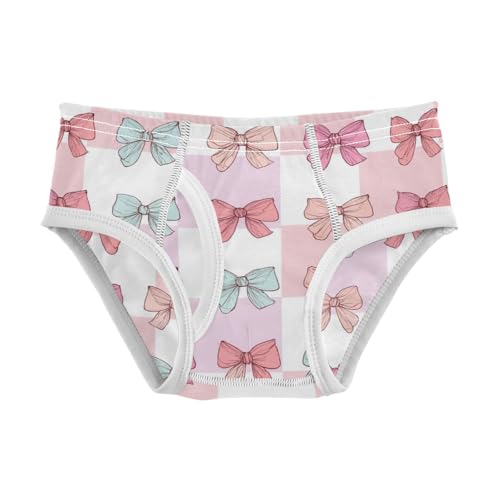 Wusikd Bows Checkered Boys' Underwear Cotton Boys Briefs Soft Toddler Underwear 2T