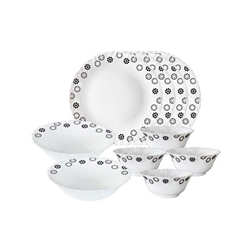 Image of Larah by Borosil Universe Opalware Dinner Set, 10 -Piece, White