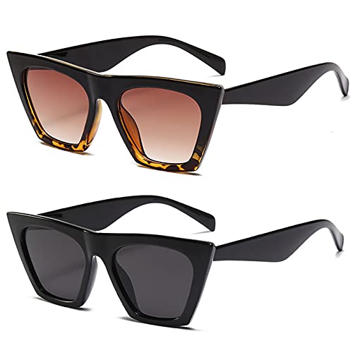 BOJOD Square Cat Eye Sunglasses For Women Fashion Vintage Trendy Cateye Sunglasses For women