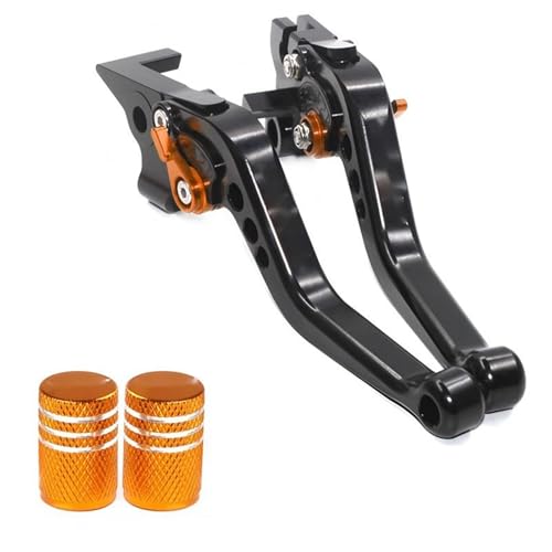 Levier d'embrayage de frein moto finition alu anodisé noir orange pour Duke 125-390
