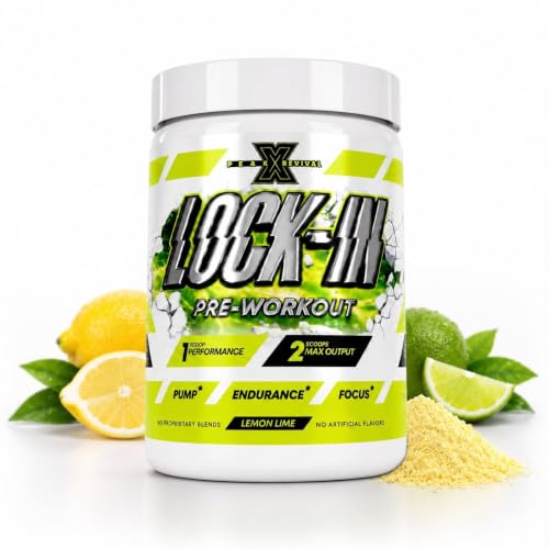 Image of Lock-In Pre Workout Powder with Baking Soda, Lemon Lime Flavor, 30 Servings