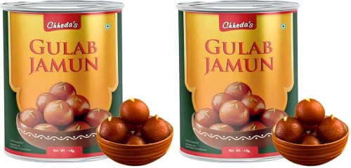 Image of Chheda's - Gulab Jamun - Indian Sweets - Tin Sweets - Festive Gift Pack - 1000 Gm Pack of 2