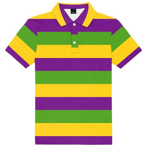 Image of AOBUTE Kids 4th of July Polo American Flag Short Sleeve Button Down Shirts Tops 3-14 Years