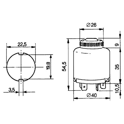 Cuadro de arranque para tractor de 12 V con conexión plana COBO