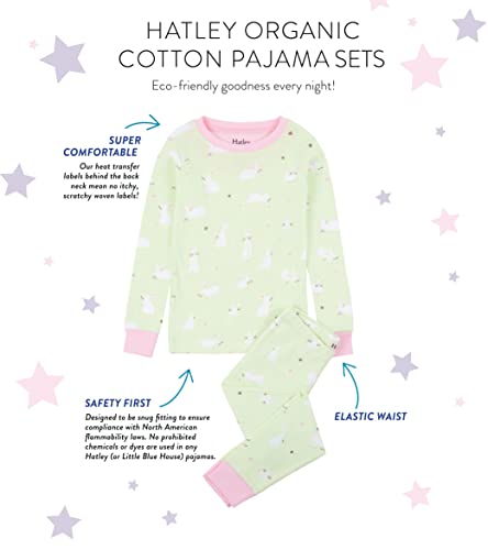 Image of Hatley Girl's Organic Cotton Long Sleeve Printed Pyjama Set Pajama