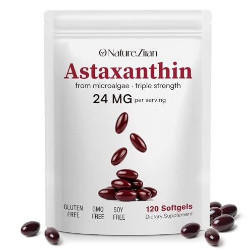 O NATURE . ZIRAN Astaxanthin Supplements 24mg Antioxidants Supplement Supports for Eye &Joint &Skin Health| 4 Month Supply| 120 Softgels