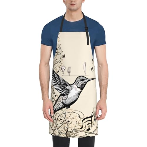 Tablier imperméable avec poches - Protection réglable en tissu Oxford pour la cuisine et les travaux manuels - Design approuvé par les chefs pour adultes