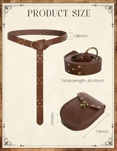Scarlet Darkness Renaissance Belt Pouch Medieval Belts Pirate Viking Belt Renaissance Accessories2