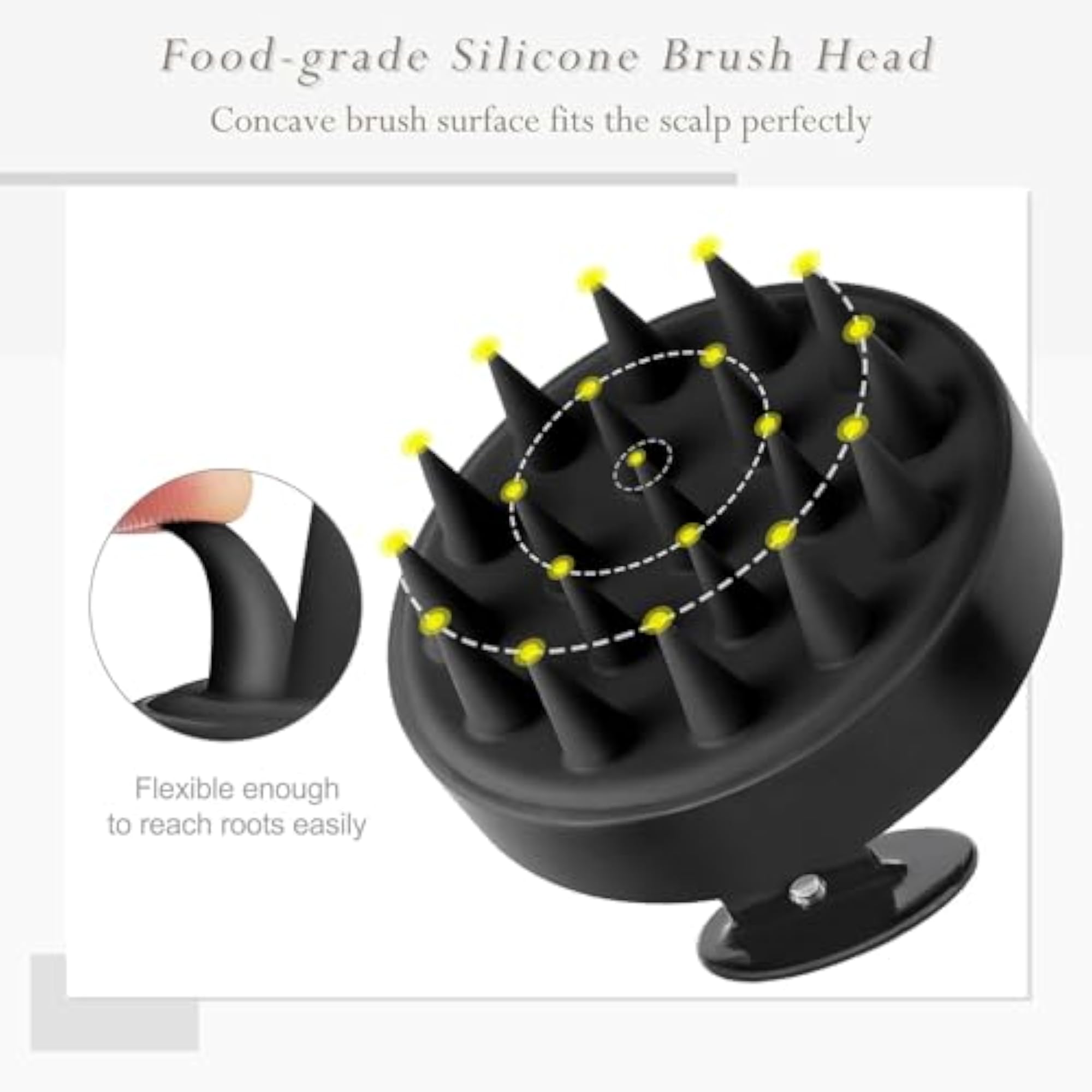 Loofah for Bathing & Scalp Massager Shampoo Cleansing Brush Combo