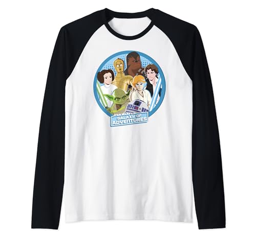 Star Wars Galaxy Of Adventures Raglan avec motif circulaire bicolore rétro