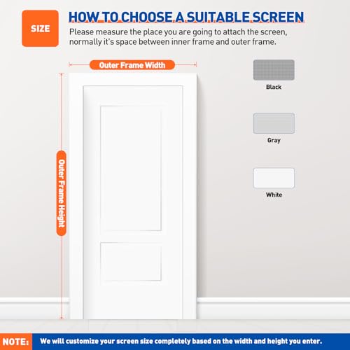 Image of MAGZO Customized Magnetic Screen Door, Sturdy Custom Magnets Double Mesh Door Screen Curtain with Full Frame Hook & Loop for Entrance
