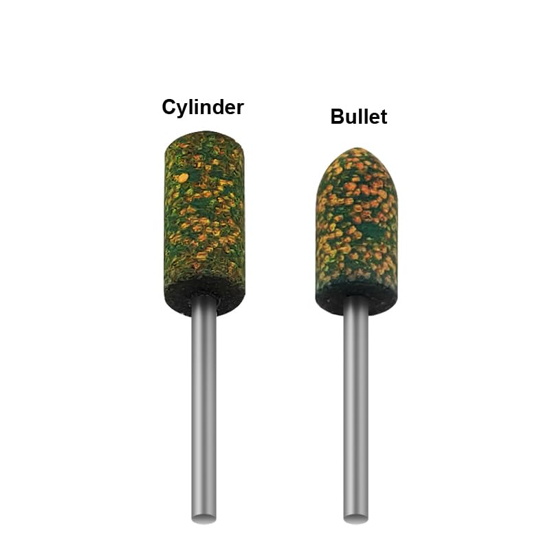 100 pezzi di punte abrasive montate in gomma sesamo, albero da 3 mm, mola for lucidatura e molatura, smerigliatrice elettrica for utensili rotanti wanglan(3mm(Bullet))
