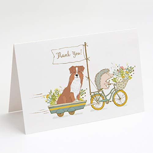 Caroline's Treasures LGA1006GCA7P Greeting Cards and Envelopes Pack of 8, Blank Cards with Envelopes Whimsical A7 Size 5x7 Blank Greeting Cards,