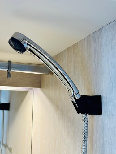 magnetischer Duschbrausenhalter BASIC Duschkopf Halter Halterung mit Magnet und Metall-Haftpad ideal für Camping Wohnmobile Van Caravan Kastenwagen