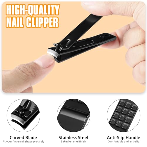 Yougai Tweezers Set,9 Pcs Professional Stainless Steel Tweezer Kit-Great Precision Eyebrow Tweezers for Ingrown Facial Hair with Leather Travel Case as Stocking Stuffing Gifts - Image 6