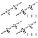 316 Stainless Steel Boat Cleats 6 inch,Boat Dock Cleats,Boat Docking Cleat Rope Cleats,Open Base Dock Cleats for Boat,Yacht,Decks,Nautical Decor,Screws Included (4 Pack)