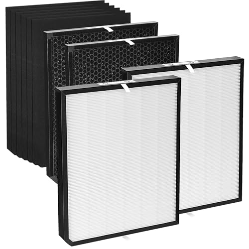 Image of AD3500 Air Purifier Filters Replacement Set Compatible with AD3500 AD3000 3500i AD3000M AD3000Pro (2 Premiu Filters, 2 Carbon Filters and 6 Pre-Filters) 10Pack