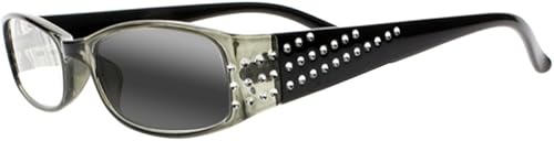 Miniatura 1 de Gafas de lectura rectangulares con diamantes de imitación bifocales para mujer