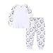 2022 Neu Unisex Kleinkind Kinder Jungen Mädchen Outfits Langarm Top Hose Osterhase-Ei Pyjama Home Wear Nachtwäsche Set Langarm Pyjamas Sets Festlich Home Kleidung (1-4Y)