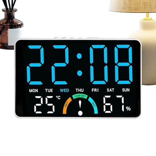 Réveil numérique LED avec température et indicateur de confort - 2