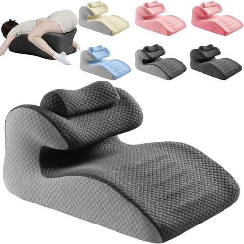 Ergonomic pillow for couples intimacy with memory foam