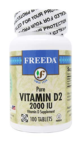 Freeda Kosher Vitamin D2 2000 IU - 100 Tablets