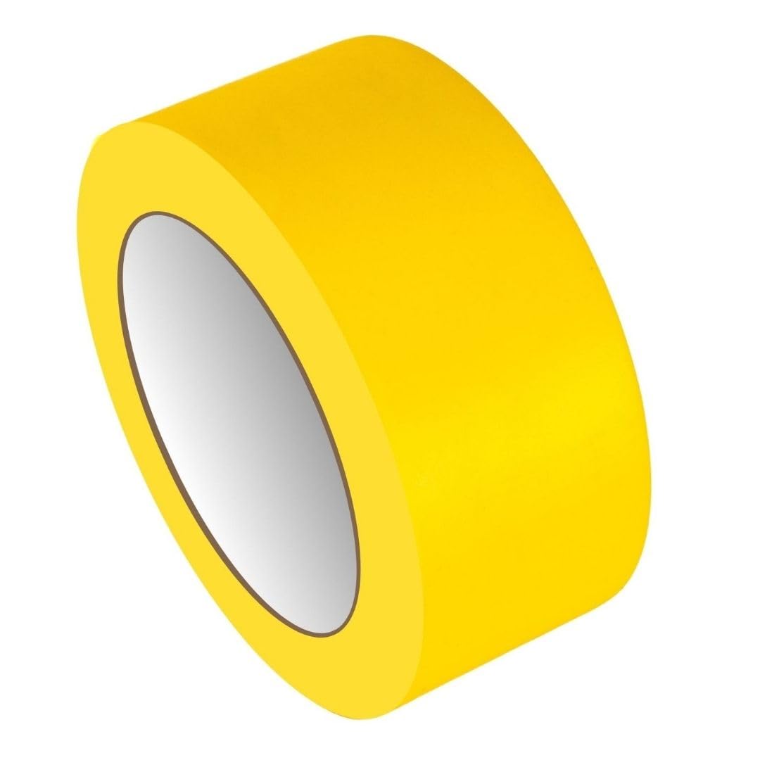 GTSE Cinta para marcar suelos, 100 mm x 33 m, amarillo – para pistas de baile, gimnasios - 1 Rollo