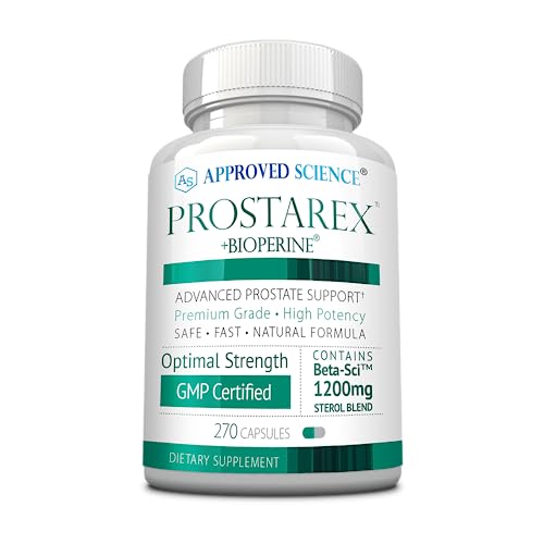 Approved Science Prostarex - Advanced Prostate Supplements for Men Prostate Bladder & Urinary Health Support with Saw Palmetto Beta-Sitosterol & BioPerine 270 Capsules (3 Month Supply)
