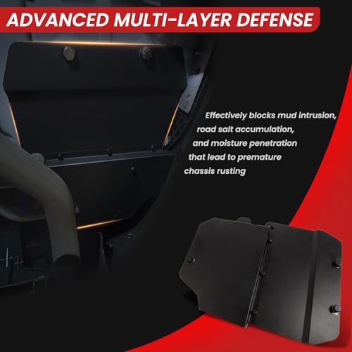 Image of Underbody Cavity Shield Guard Compatible with Ford Maverick 2022-2025 Aluminum Alloy Left Driver Side Rear Wheel Splash Cover Mud Protection Accessories