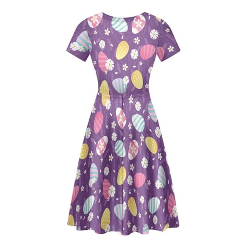 Image of Biyejit Women's Summer Casual Short Sleeve T-Shirt Swing Dress Crew Neck Plus Size S-4XL