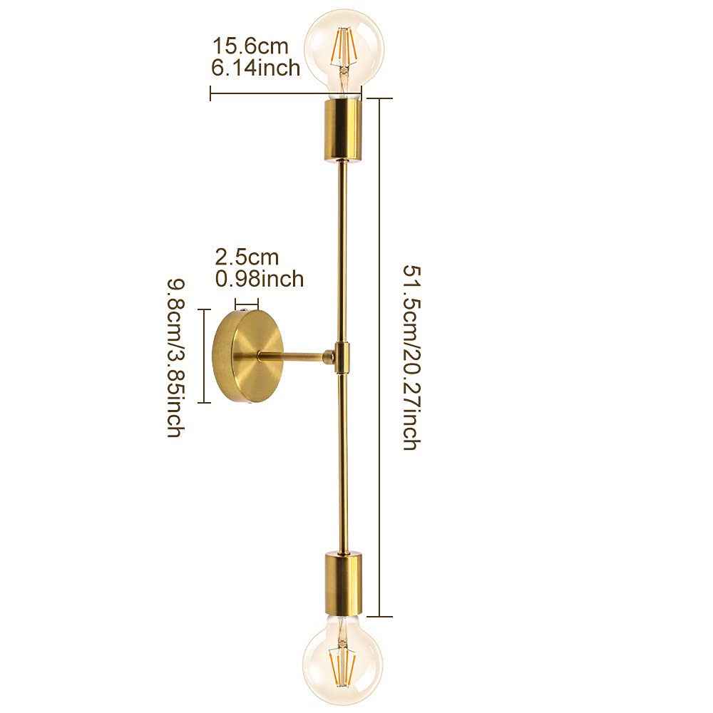 Lámpara de Pared Moderna, Aplique Industrial, Accesorio de Iluminación Vintage para Baño, Tocador, Pasillo, Cocina [E27]