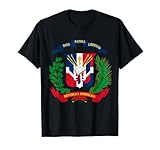 Coat of Arms Republica Dominicana Bandera Dominican Flag T-Shirt Small
