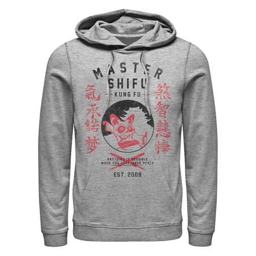 Kung Fu Panda Shifu Dojo Mens Pullover Hoodie, Athletic Heather
