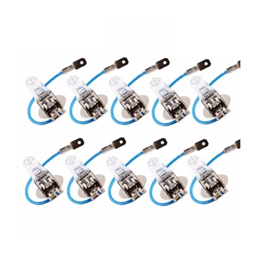 xyunluk 10 PCS Car Headlight Bulb H3 12V 24V 35W 55W 70W 100W 3200K Yellow Fog Halogen Bulb Light Car Light Lamp Car Styling Car Light Source(12V100W)