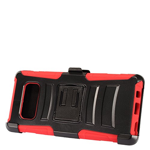 Eaglecell - Compatible With Samsung Galaxy Note 8 Sm-N950, Note8 - Hybrid Case W/Stand/Belt Clip Holster - Cv1 Red #TOP2