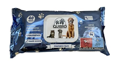 Quibropets Toallitas Húmedas Con Talco Para La Higiene De Patas De Perros Y Gatos - Limpieza Profunda Y Efectiva En Un Solo Paso - Limpiador De Quibropets Toallitas Húmedas Con Talco Para La Higiene De Patas De Perros Y Gatos - Limpieza Profunda Y Efectiva En Un Solo Paso - Limpiador De