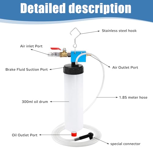 FSWWSF Bremsenentlüftungsgerät Auto Bremsflüssigkeitswechselgerät Bremsflüssigkeit Ölwechsel Werkzeug Auto Bremsflüssigkeit Wechselwerkzeug Werkzeug zum Ersetzen der Bremsflüssigkeit
