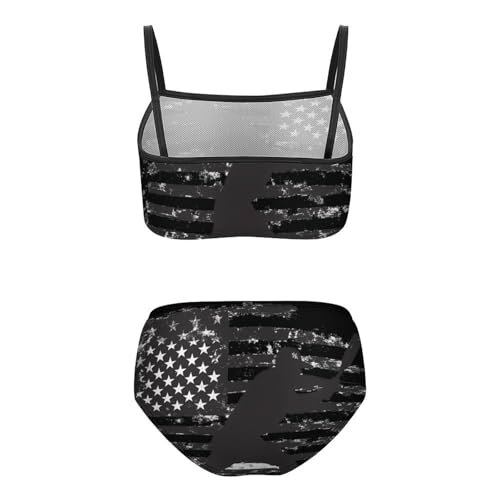 U.S Flag Baseball Girls Swimsuits Two Piece Bikini Sets Beach Sport Swimwear Bathing Suit2