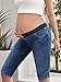 Hybrid & Company Women's Maternity Denim Shorts Over The Belly Comfy Skinny Bermuda Jeans BM4192WCX Darkwash 2X