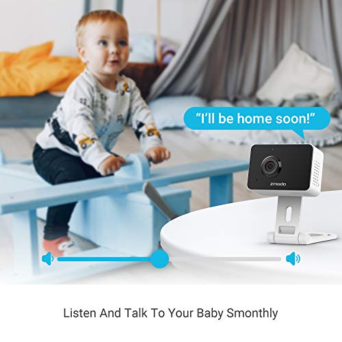 Zmodo Mini Pro 1080P Indoor Home Security Camera Wireless Baby Monitor Pet Cam Nanny Camera Two-Way Audio, Night Vision, Motion Detection Work With Alexa #TOP2