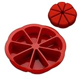 Generisch Dreieckige Silikon-Kuchenform, Kuchenform mit 8 Mulden, antihaftbeschichtete Scone-pfannes, Pizzascheiben-Backform für Maisbrot-Brownies-Muffins