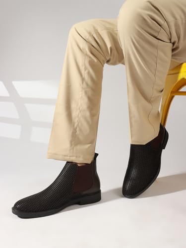 Image of Carlton London Men's Chelsea Slip-On Round Toe Comfortable Boot