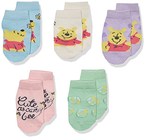 Image of Winnie the Pooh unisex-baby Disney 5 Pack Shorty Socks