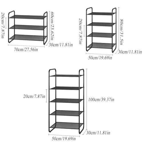 Rangement de chaussures grand format en métal robuste pour entrée - 3