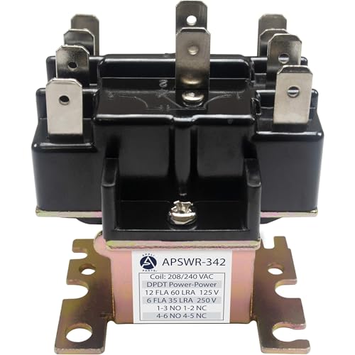 Appli Parts APSWR-342 90-342, 208-240 VAC Coil, General Purpose Switching Relay, DPDT, for HVAC applications and other general electrical installations, Replaces APSR-342