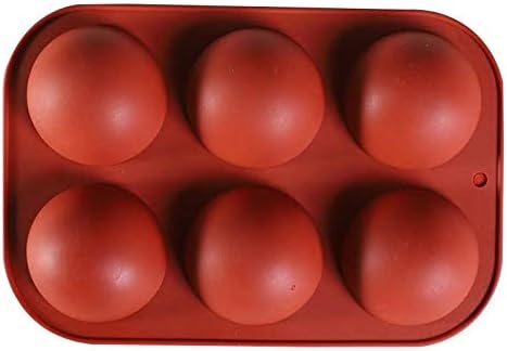 Miniatura 3 de Paquete de 2 moldes grandes de silicona para bombas de chocolate | Esfera de cacao caliente para hornear | Caramelos de silicona antiadherentes y